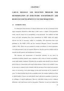 CHAPTER 3  LARVAL BIOASSAY