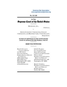 No[removed]IN THE Supreme Court of the United States MEDTRONIC, INC., Petitioner,