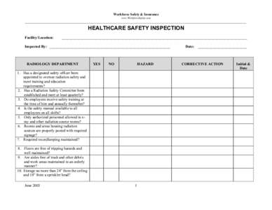 Microsoft Word - Healthcare Inspection - Radiology.doc