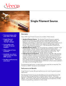 Single Filament Source  • Patented design with