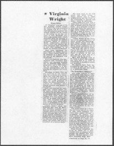 Virginia Wright column, Los Angeles Daily News, March 20, 1948. Courtesy Adrian Scott Papers, American Heritage Center, University of Wyoming-Laramie.