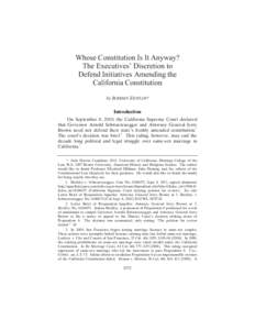 Politics of the United States / Direct democracy / United States / Discrimination in the United States / Elections / California Proposition 8 / In re Marriage Cases / Perry v. Brown / Strauss v. Horton / LGBT rights in California / California / Same-sex marriage in the United States