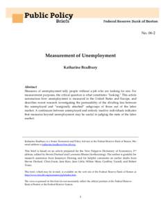 Measurement of Unemployment