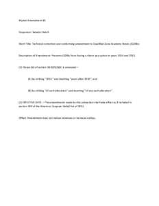 Amendment to the EXPIRE Act of 2014; Technical correction and conforming amendment to Qualified Zone Academy Bonds (QZABs)