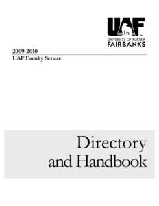 [removed]UAF Faculty Senate Directory and Handbook