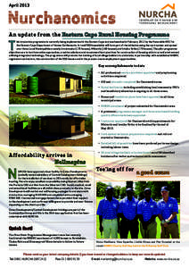 AprilAn update from the Eastern Cape Rural Housing Programme T