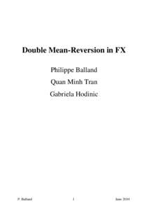 Double Mean-Reversion in FX