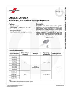 LM78XX / LM78XXA 3-Terminal 1 A Positive Voltage Regulator Features Description