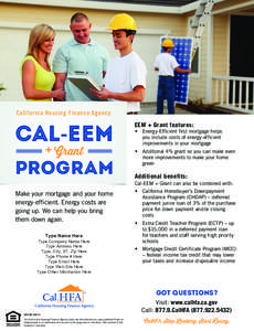 California Housing Finance Agency  Cal-EEM + Grant  Program