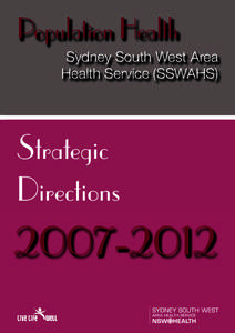 Population Health Sydney South West Area Health Service (SSWAHS) Strategic Directions