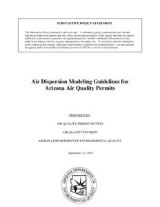 Atmosphere / Earth / United States Environmental Protection Agency / Atmospheric dispersion modeling / CALPUFF / AERMOD / Clean Air Act / Line source / Major stationary source / Air dispersion modeling / Air pollution / Environment