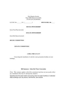 First Regular Session Sixty-Fifth General Assembly STATE OF COLORADO LLS NO. 06-_______.01 [____________]  HOUSE BILL 06-_____