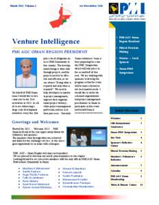 March 2013, Volume 1  1st Newsletter 2013 Venture Intelligence