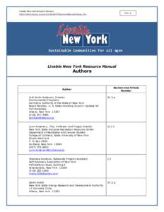 Livable New York Resource Manual http://www.aging.ny.gov/LivableNY/ResourceManual/Index.cfm VII.1  Sustainable Communities for all ages