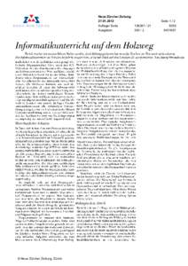 Neue Zürcher Zeitung[removed]Auflage/ Seite Ausgaben[removed] / 21