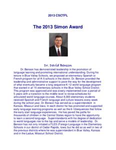Microsoft Word - Simon_Award-Dr._Benson