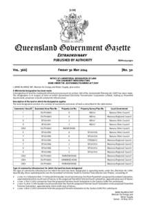 [159]  Queensland Government Gazette Extraordinary PUBLISHED BY AUTHORITY Vol. 366]