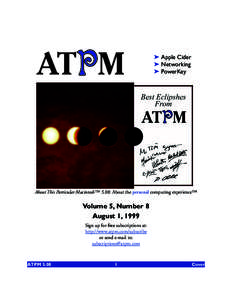 Cover  ATPM ➤ Apple Cider ➤ Networking