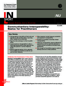 Communications Interoperability: Basics for Practitioners