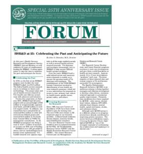 FORUM, Special 25th Anniversary Issue, February 2002