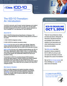 The ICD-10 Transition: An Introduction