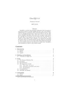 GlossTEX 0.4 Volkan Yavuz∗ [removed]Abstract GlossTEX is a tool for the preparation of glossaries, lists of acronyms or sorted lists in general. It greatly simplifies this task. One or more glossarydefinition files s