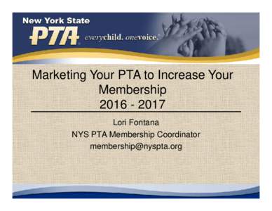 Microsoft PowerPoint - #1B NYS PTA Marketing