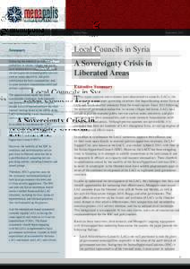 Policy Paper  Summary Following the retreat of government authorities in various villages and towns, local administrative councils (LAC) have