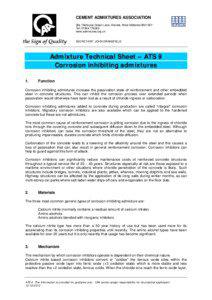 CEMENT ADMIXTURES ASSOCIATION 38a Tilehouse Green Lane, Knowle, West Midlands B93 9EY Tel: [removed]