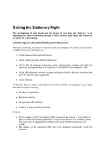 Limited liability partnership / Law / Value added tax / Mail / Letter / Structure / Business ownership within England and Wales / Limited Liability Partnerships Act / Partnerships / Business / Invoice