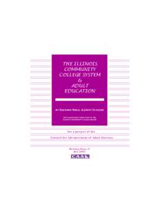 THE ILLINOIS COMMUNITY COLLEGE SYSTEM & ADULT EDUCATION