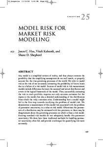 Time series analysis / Actuarial science / Econometrics / Standard deviation / Volatility / Risk / Uncertainty / Variance / Kurtosis / Statistics / Mathematical finance / Data analysis