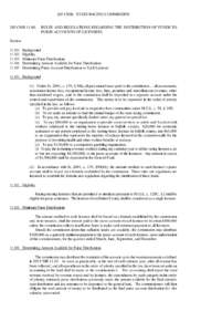 205 CMR: STATE RACING COMMISSION  205 CMR 11.00: RULES AND REGULATIONS REGARDING THE DISTRIBUTION OF FUNDS TO PURSE ACCOUNTS OF LICENSEES