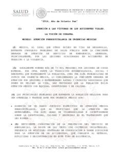 SUBSECRETARÍA DE PREVENCIÓN Y PROMOCIÓN DE LA SALUD Secretariado Técnico del Consejo Nacional para la Prevención de Accidentes Dirección para la Prevención de Accidentes “2014, Año de Octavio Paz” (1)