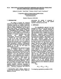 P5.14  FIRST SATELLITE INTERCALIBRATION COMPARING HIGH SPECTRAL RESOLUTION AIRS WITH OPERATIONAL GEOSTATIONARY IMAGERS *