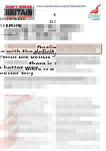 www.unitetheunion.org/dontbreakbritain  Dealing with the deficit – there is a better way “People who think that fiscal expansion today is bad for future generations have got it exactly wrong. “The best course of ac