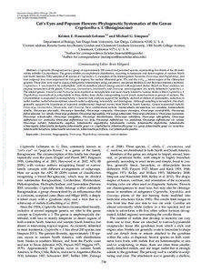 Systematic Botany (2012), 37(3): pp. 738–757 © Copyright 2012 by the American Society of Plant Taxonomists DOI[removed]036364412X648706