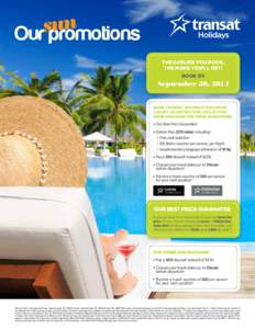 n u s Our promotions The Earlier You Book, the More You’ll Get!