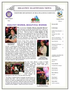 Healthy Hartford news HARTFORD DEPARTMENT OF HEALTH & HUMAN SERVICES Pedro E. Segarra  Carlos A. Rivera