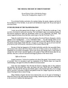 Microsoft Word - second pastoral letter.doc