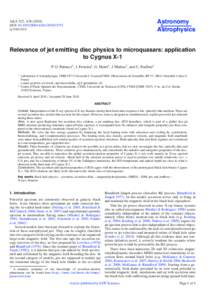 Relevance of jet emitting disc physics to microquasars: application to Cygnus X-1