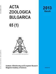 [removed]March[removed]Acta zoologica bulgarica