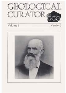 THE GEOLOGICAL CURATOR VOLUME 6, No.5 CONTENTS PAPERS TYPE, FIGURED AND CITED SPECIMENS IN THE MUSEUM OF ISLE OF WIGHT GEOLOGY (ISLE OF WIGHT, ENGLAND).
