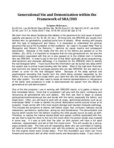 Anthropology / Dissociative disorders / Incest / Demonization / Dissociation / Clinical psychology / Human behavior / Psychiatry / Child sexual abuse / Sex crimes