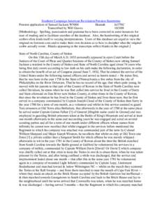 Southern Campaign American Revolution Pension Statements Pension application of Samuel Jackson W5004 Hannah fn37NC Transcribed by Will Graves[removed]