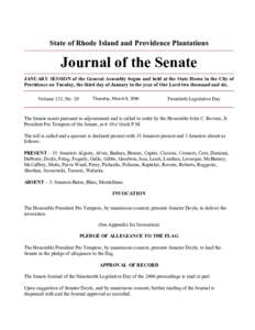 Senate of the Republic of Poland / Government / Rhode Island Senate / United States Senate / John C. Revens /  Jr. / Belgian Senate