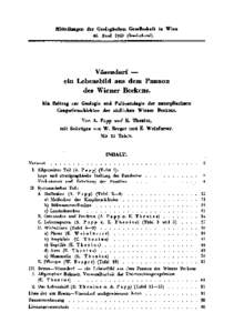 Mitteilungen der Geologischen Gesellschaft i n W i e n 46. Band[removed]Sonderband).