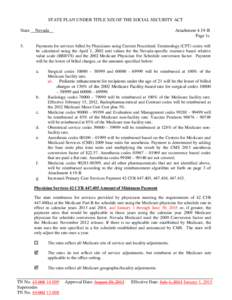 STATE PLAN UNDER TITLE XIX OF THE SOCIAL SECURITY ACT State Nevada  5.