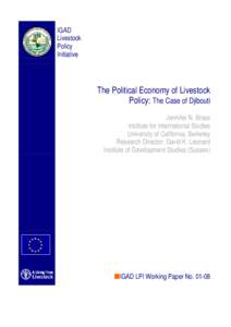 The Political Economy of Livestock Policy: The Case of Djibouti