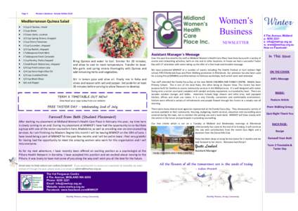 Page 4  Women’s Business - Autumn Edition 2014 Women’s Business